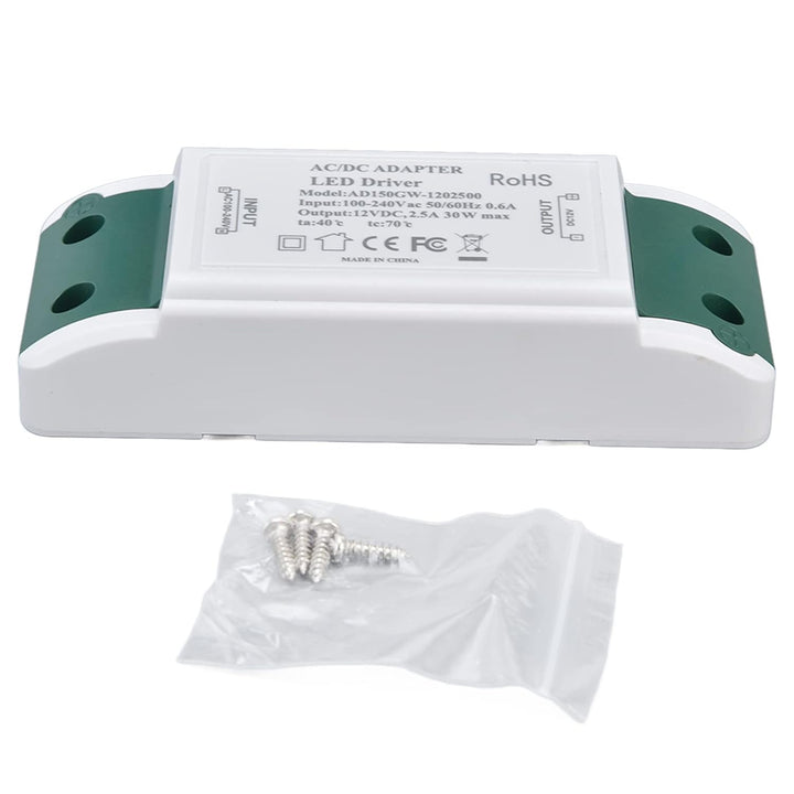 30W 2,5A 12V DC Dimmbarer LED-Treiber, Ausgangsspannungstransformator mit Überstrom- und Blitzschutz