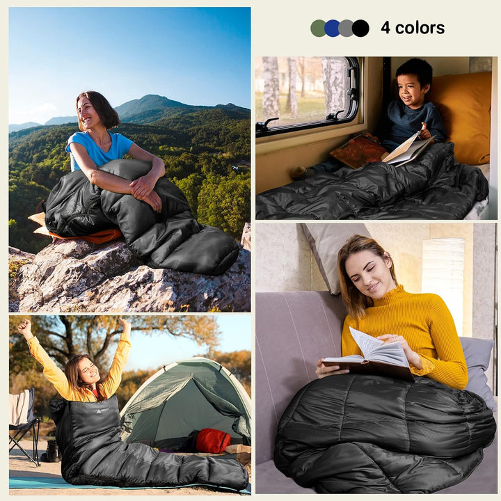 Forceatt Schlafsack, 5℃~25℃ 3-4 Jahreszeiten Outdoor Sommerschlafsack, Ultraleicht Kleines Packmass