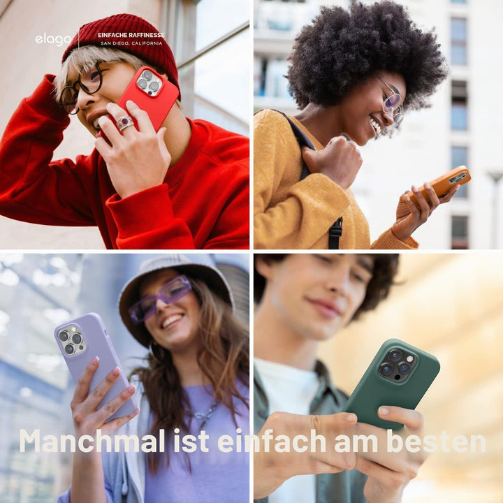 elago Schutzhülle für iPhone 14, Flüssigsilikon, Ganzkörper-Schutzhülle, stossfest, schlanke Handyhü