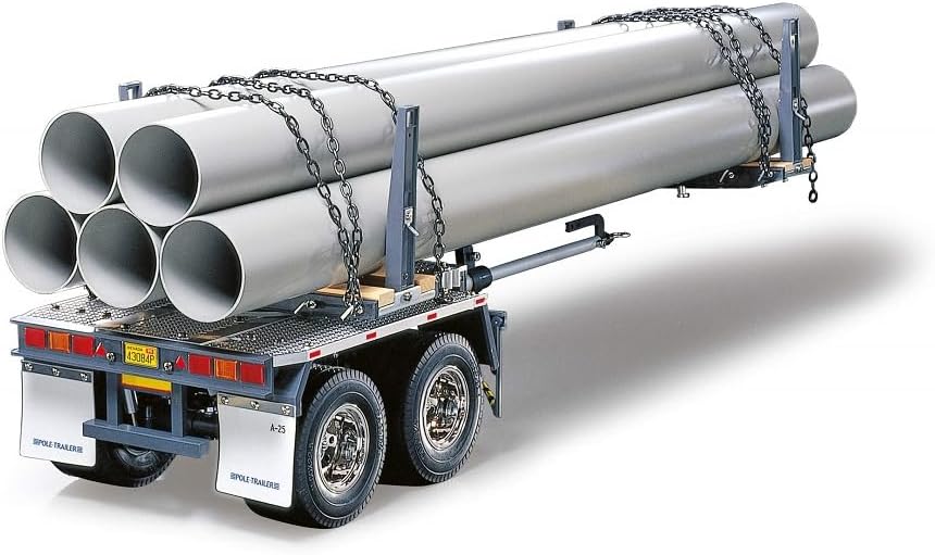 TAMIYA 56310 1:14 Rungen-Teleskop-Auflieger BS, Bausatz zum Zusammenbauen, RC Truck, fernsteuerbarer