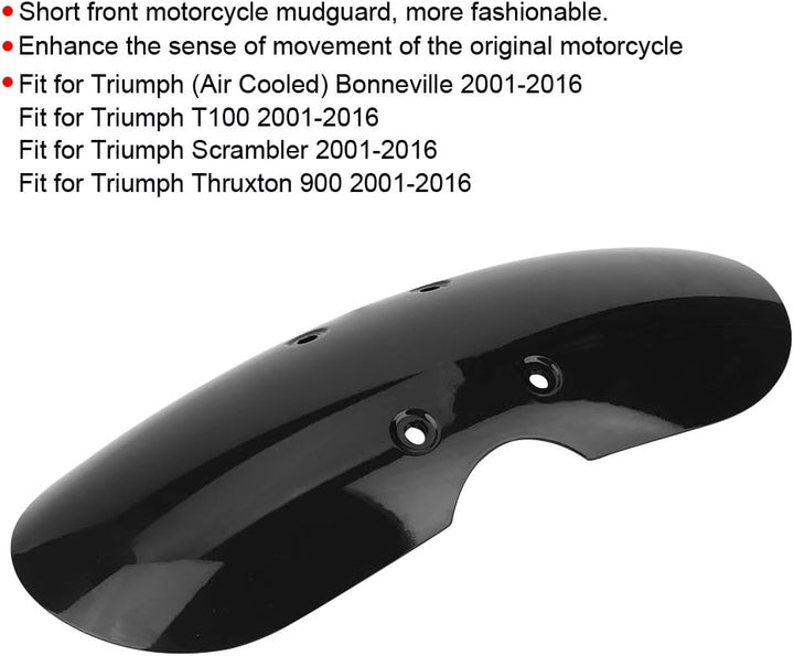 Aramox Schwarz Motorrad Modifizierte Kurze Kotflügelabdeckung Schutz Fit für Triumph T100 Scrambler