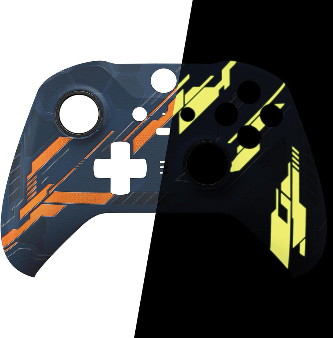 eXtremeRate Fluoreszierende Case für Xbox Elite Series 2 Controller, DIY-Ersatz Front Hülle&Joystick