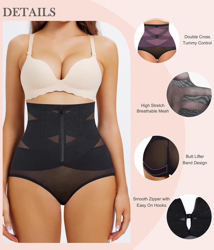KUMAYES Damen Shapewear Bauchweg Unterhose Hoher Taille Nahtlose Miederhose Unterwäsche Bauchkontrol
