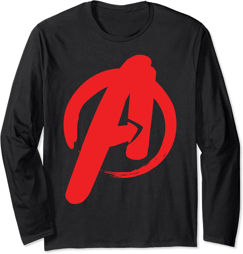 Marvel Avengers Marker Chest Logo Langarmshirt
