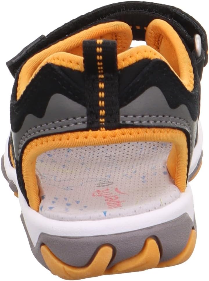 Superfit Jungen Mike 3.0 Sandale 25 EU Schwarz Orange 0010, 25 EU Schwarz Orange 0010
