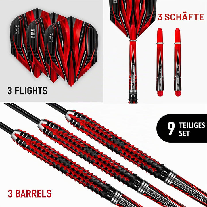 Harrows Fire Inferno 90% Tungsten Steel Tip Darts 25.0 Gramm, 25.0 Gramm