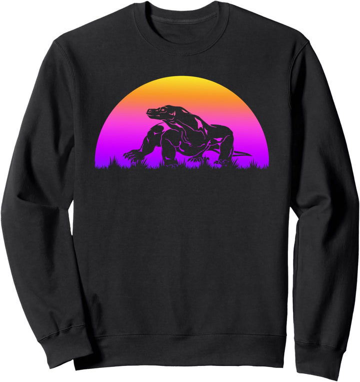 Echse Indonesien Reptil Sonnenuntergang Komodowaran Sweatshirt