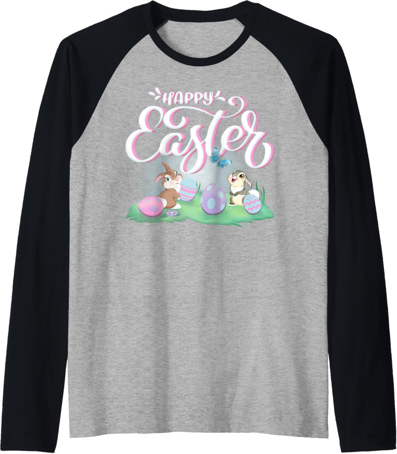 Disney Bambi Happy Ostern Thumper & Miss Bunny Vintage Logo Raglan