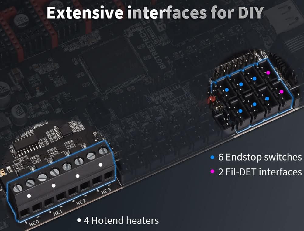 BIGTREETECH Octopus V1.1 Steuerplatine mit 8pcs TMC2208 UART, 32 Bit Kompatibler Touchscreen der TFT