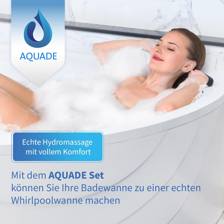 AQUADE Gebläse Set Whirlpool Bausatz Luftgebläse Airblower mit Airjets für Badewanne mit 10 Airjet,