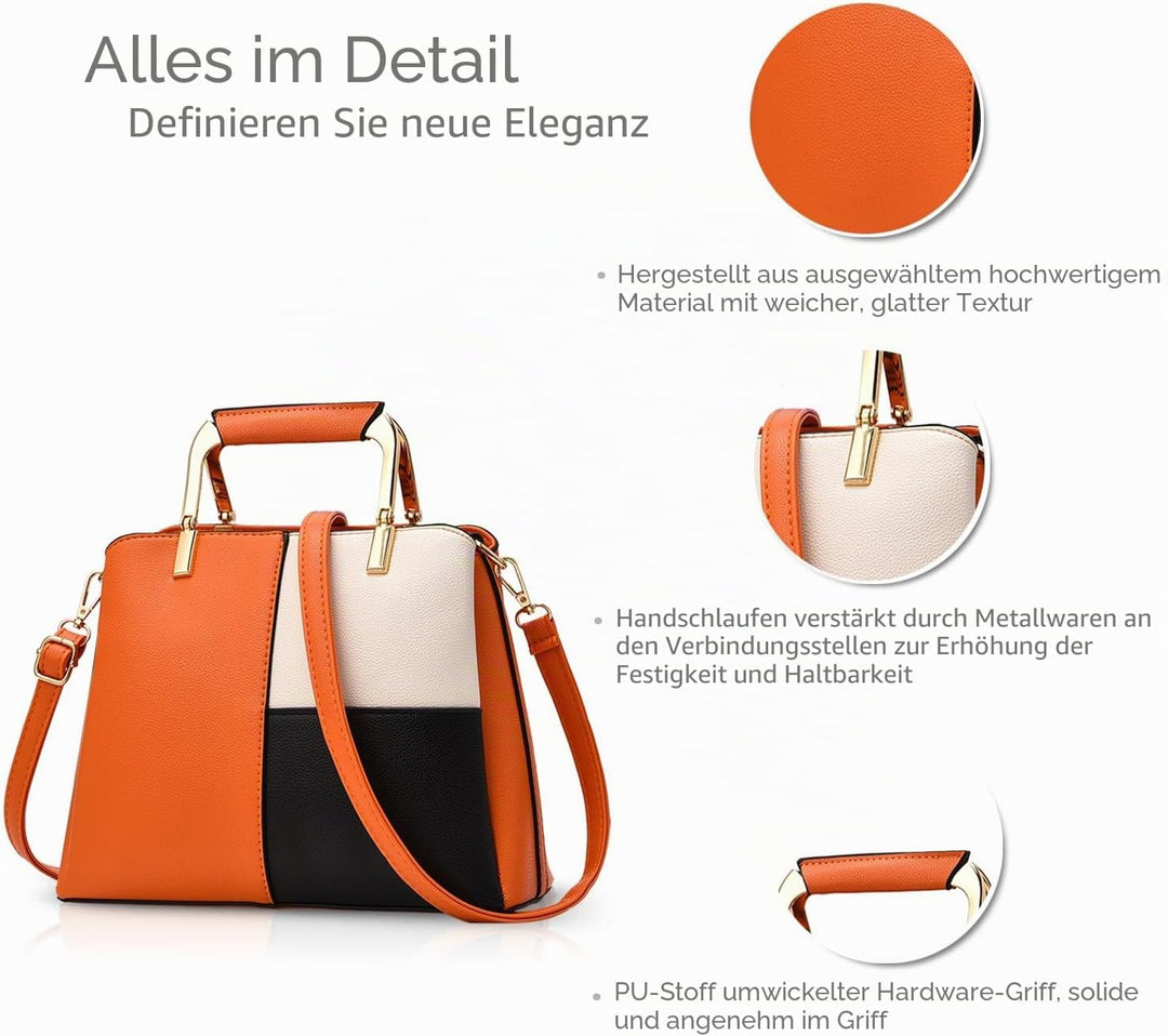 NICOLE&DORIS Frauen Farbe Einfache Handtaschen Umhängetasche Crossbody Messenger Bag Tote Schultasch