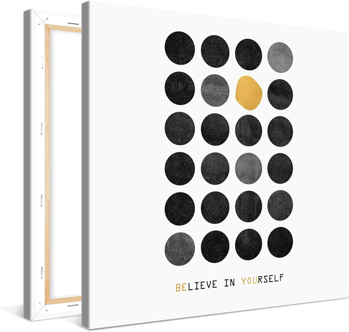 PICANOVA – Be You 80x80cm – Premium Leinwanddruck – Kunstdruck Auf 2cm Holz-Keilrahmen Für Schlaf- U