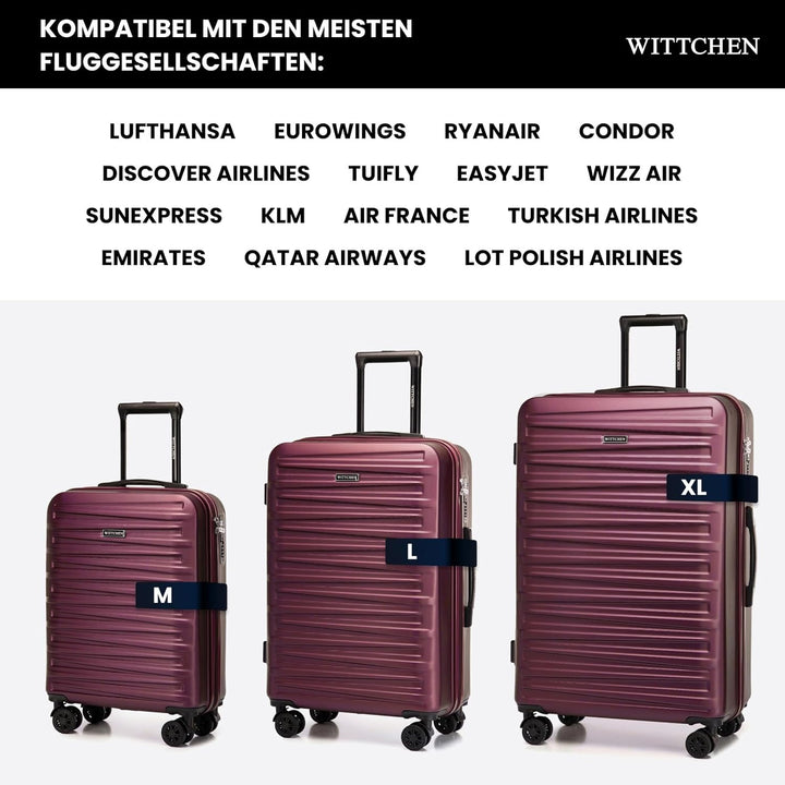 WITTCHEN Skyspeed Line Kabinenkoffer Kleines Kabinengepäck ABS Hartschalenkoffer Reisekoffer Rollkof