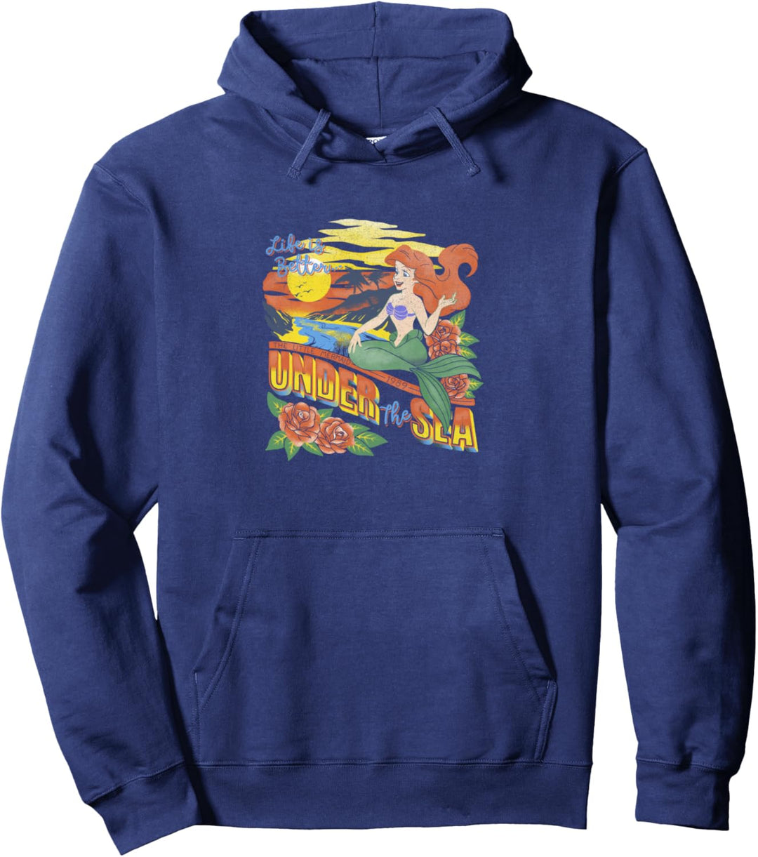 Disney Little Mermaid Ariel Tropical Vintage Pullover Hoodie