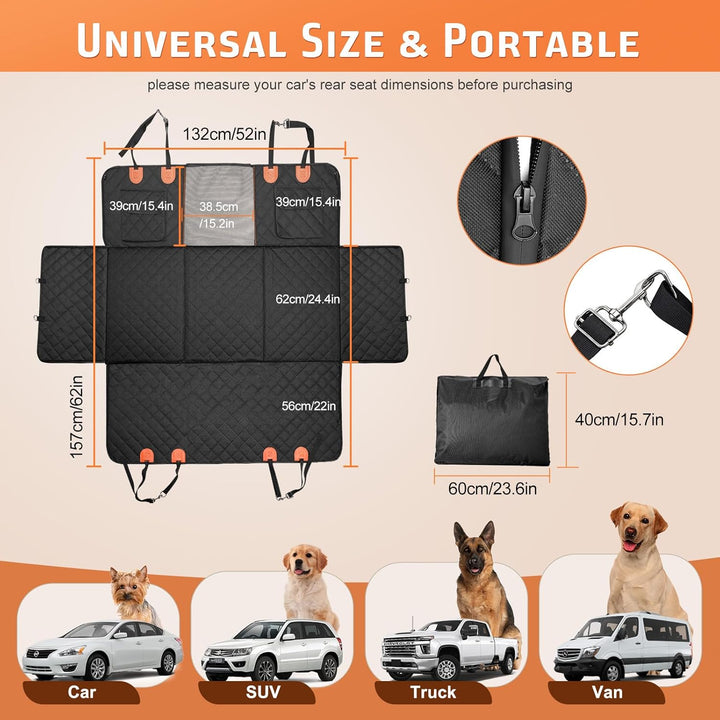 Gimars Upgrade Verbreitert Harter Unterseite Hundedecke Auto Rückban Bis 181kg [Wasserdicht & Kratzf