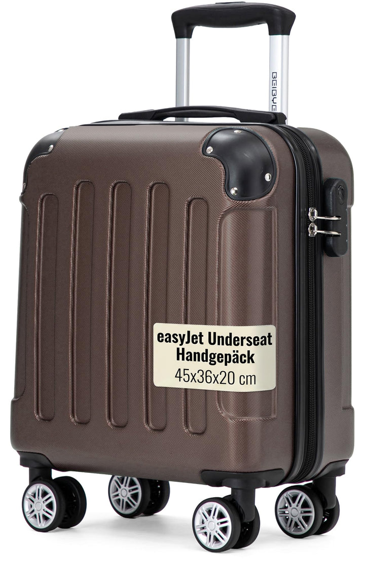 BEIBYE Handgepäck Koffer 45x36x20 cm – Untersitzkoffer für EasyJet, kleines Kabinengepäck aus ABS, C