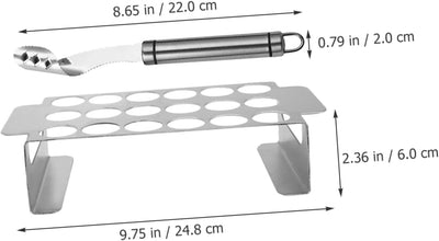 Cabilock 1 Satz Grillzubehör Bräter Grillrost Aus Metall Grillständer Hähnchenschenkel-grillrost Bac