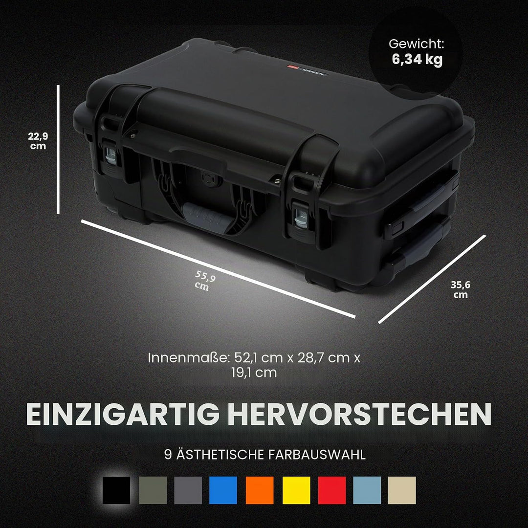 Nanuk 935 Wasserdichter Hartschalenkoffer Mit Rädern und Anpassbarer Schaum - Schwarz