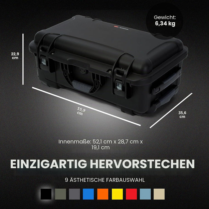 Nanuk 935 Wasserdichter Hartschalenkoffer Mit Rädern und Anpassbarer Schaum - Schwarz