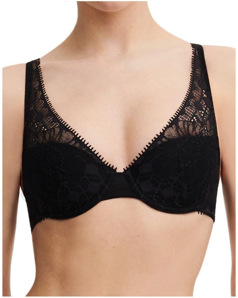 Chantelle DAY TO NIGHT, Tief Ausgeschnittener Spacer-BH, Damen Unterwäsche 70B Schwarz, 70B Schwarz