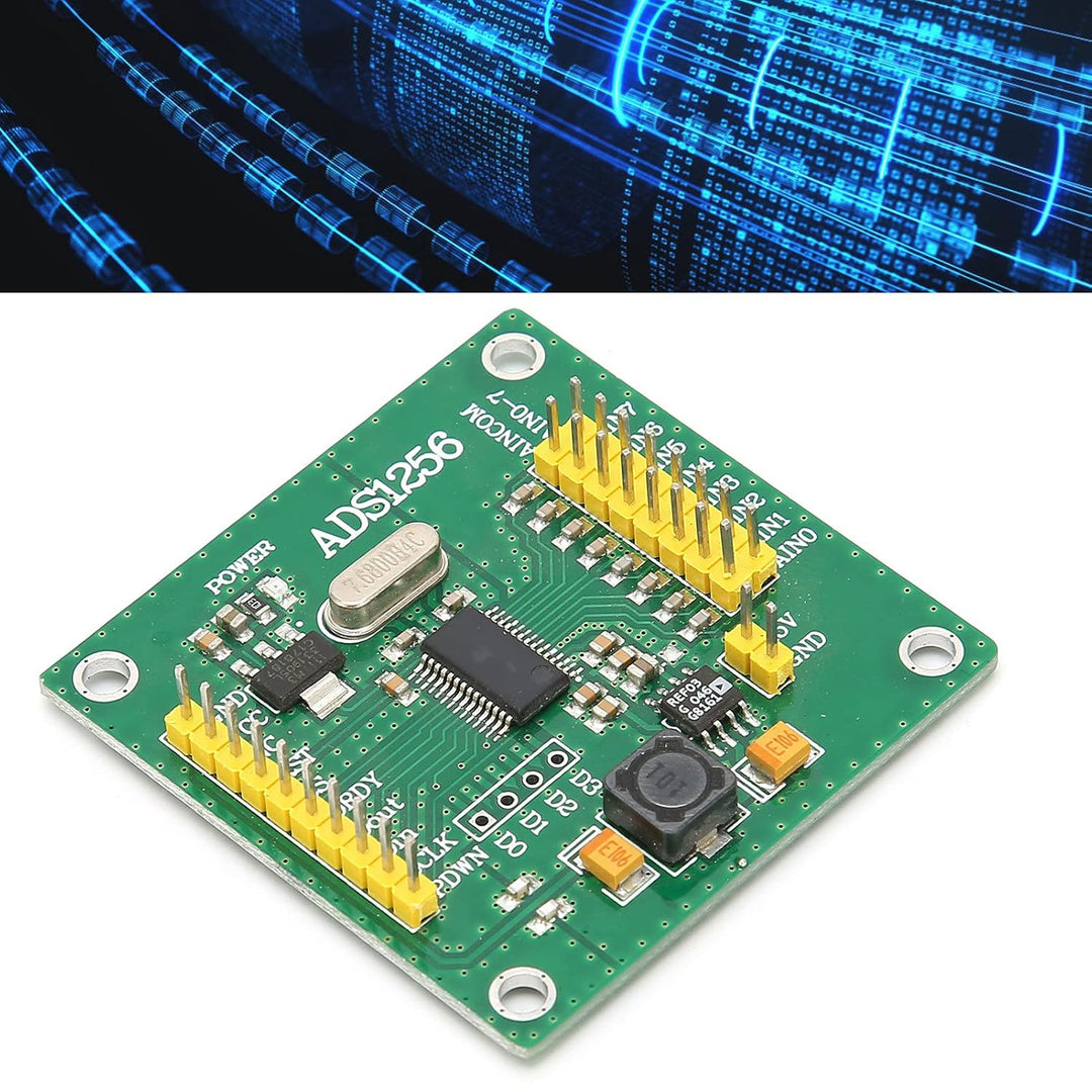Eujgoov Analog-Digital-Wandlermodul 24 Bit 8 Kanal Hochgenaues ADC-Erfassungsdatenerfassungsmodul AD