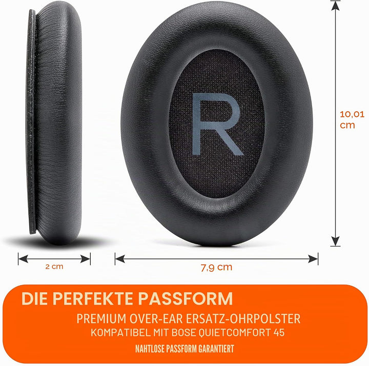 WC PadZ QC45 – Ohrpolster für Bose QuietComfort 45 / QuietComfort Se/QuietComfort Wireless, hergeste