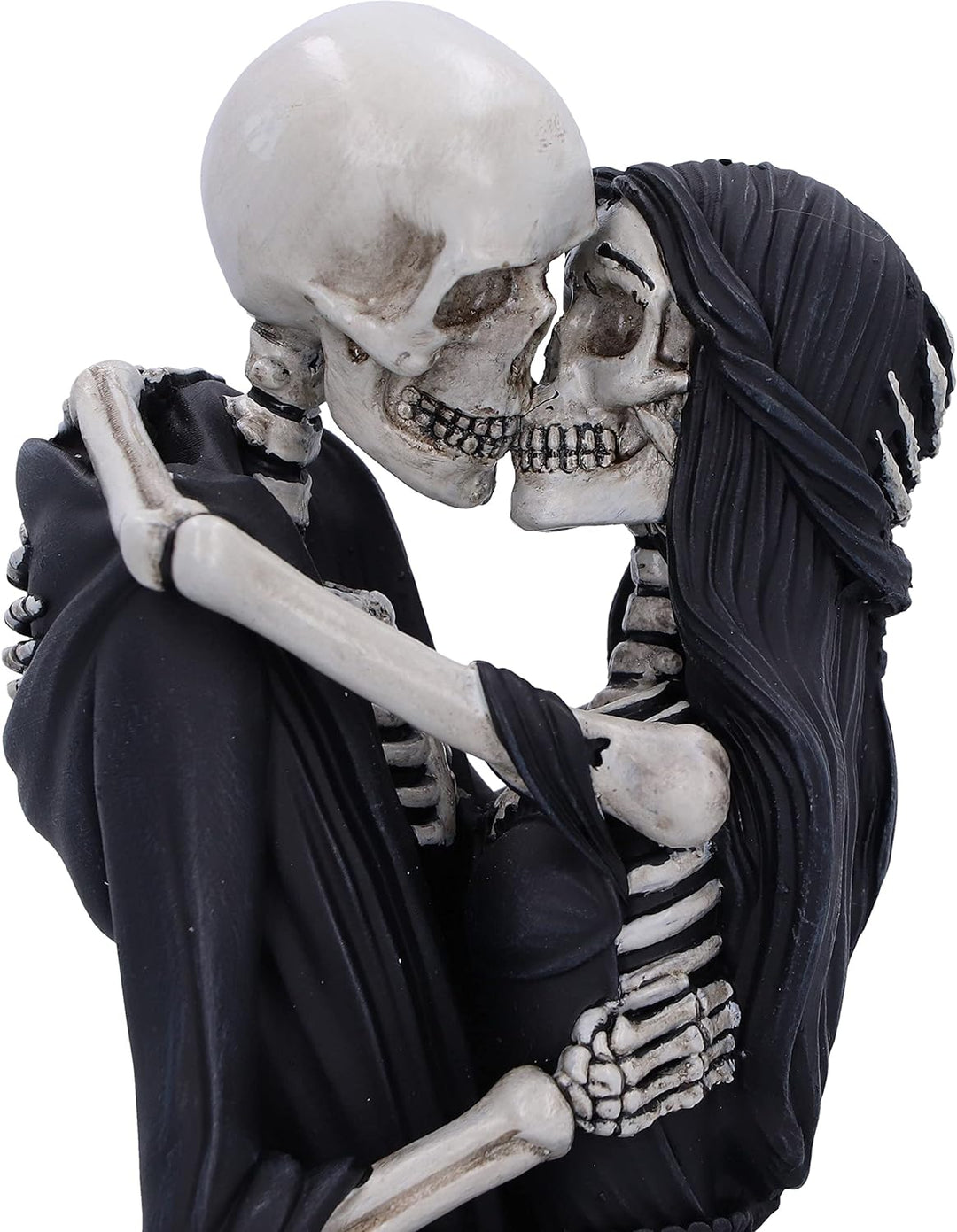 Nemesis Now Eternal Kiss Dekofigur, 24 cm, Kunstharz, Gothic-Hochzeitsgeschenk, Skelett-Kuss-Figur,