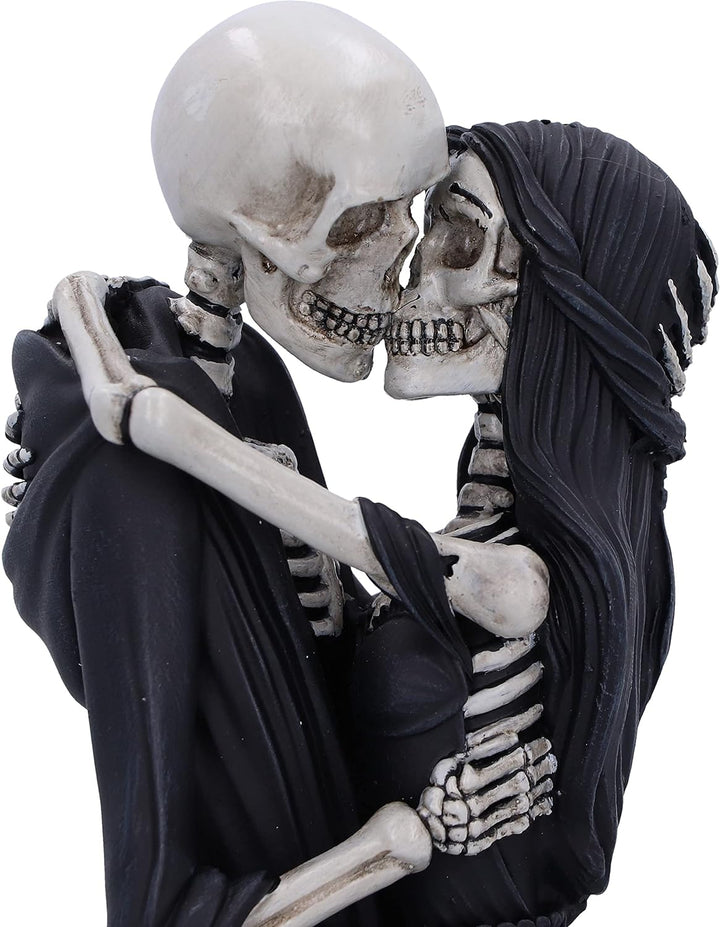 Nemesis Now Eternal Kiss Dekofigur, 24 cm, Kunstharz, Gothic-Hochzeitsgeschenk, Skelett-Kuss-Figur,