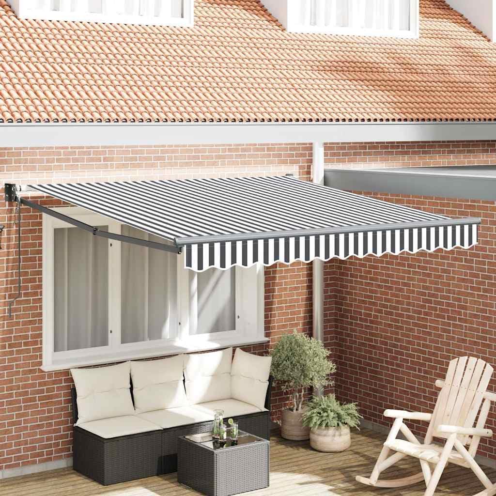 vidaXL Markise Einziehbar, Gelenkarmmarkise Wandmontage, Sonnenmarkise für Garten Terrasse, Balkonma