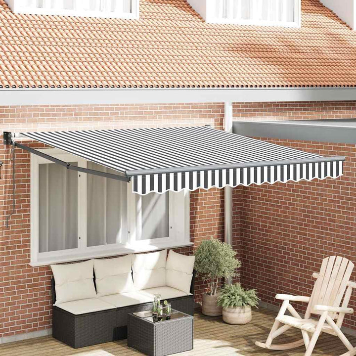 vidaXL Markise Einziehbar, Gelenkarmmarkise Wandmontage, Sonnenmarkise für Garten Terrasse, Balkonma
