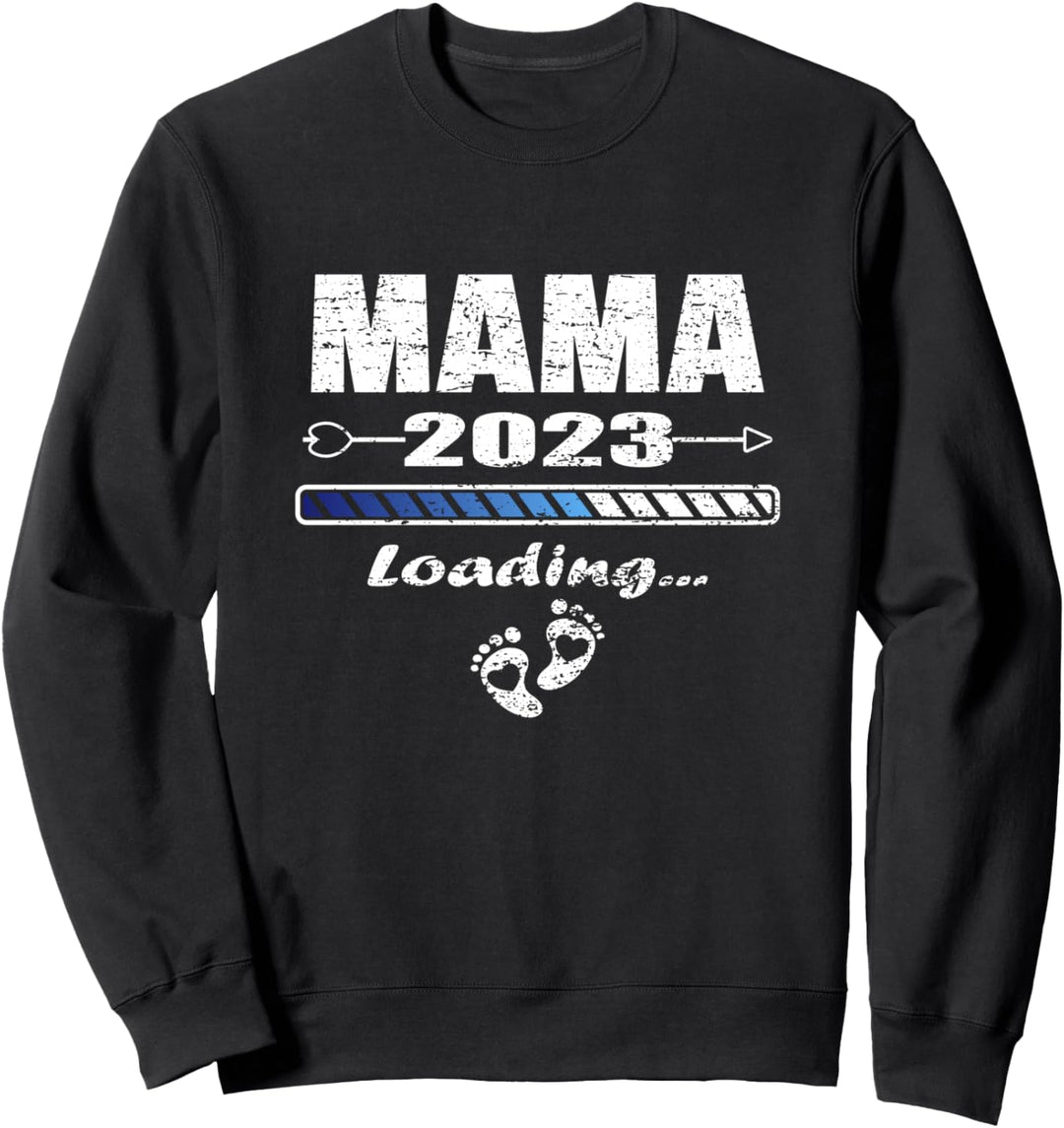 Werdende Mama Geschenkidee für Muttertag | Mama 2023 Loading Sweatshirt