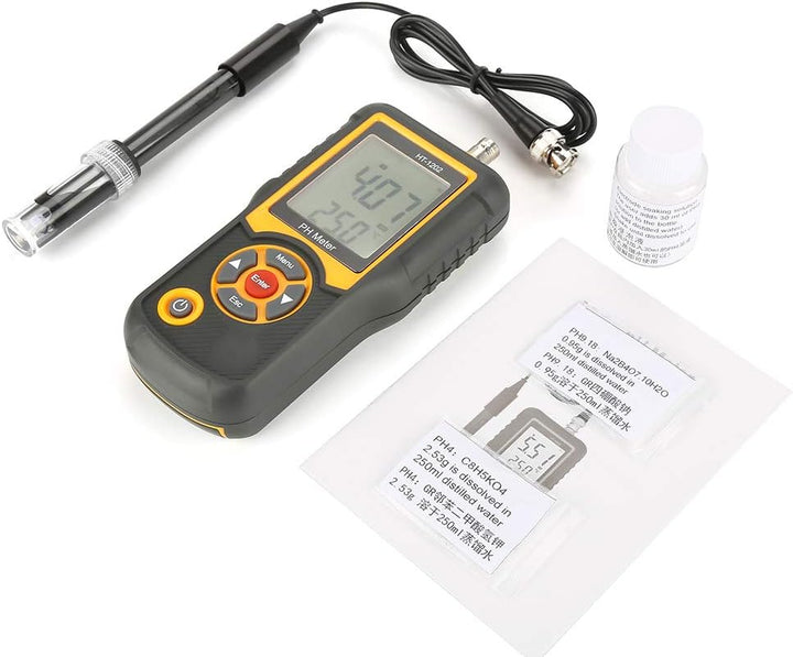 Digital pH Messgerät HT-1202 Digitaler Wassertester, Hochpräziser Wasserqualitätstester PH mV Tester