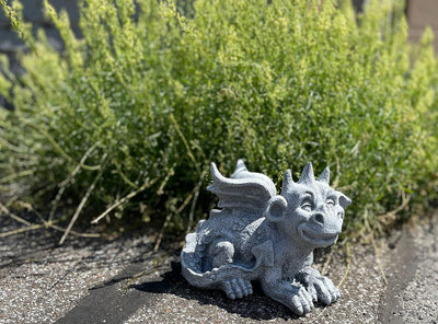 Stone and Style Steinfigur Drache Filou frostfest wetterfest Gartenfigur