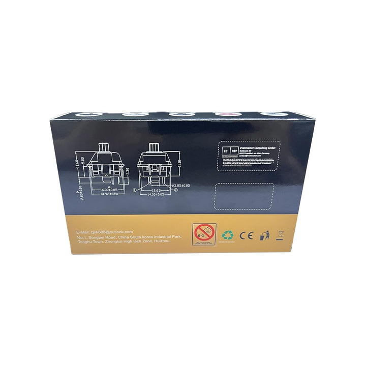 GUYEKS Gateron Luciola Keyboard Switches Linear Luminous Green RGB LED 5 Pins 55gf Pre-lubed for MX