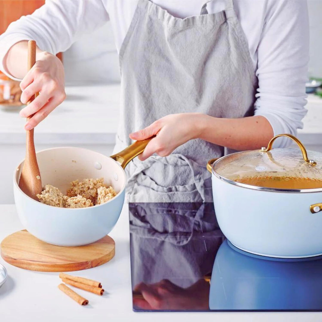 GreenPan Reserve Harteloxiertes Gesundes Keramische Antihaft-Kochgeschirr Set,10 Teile,Inklusive Bra