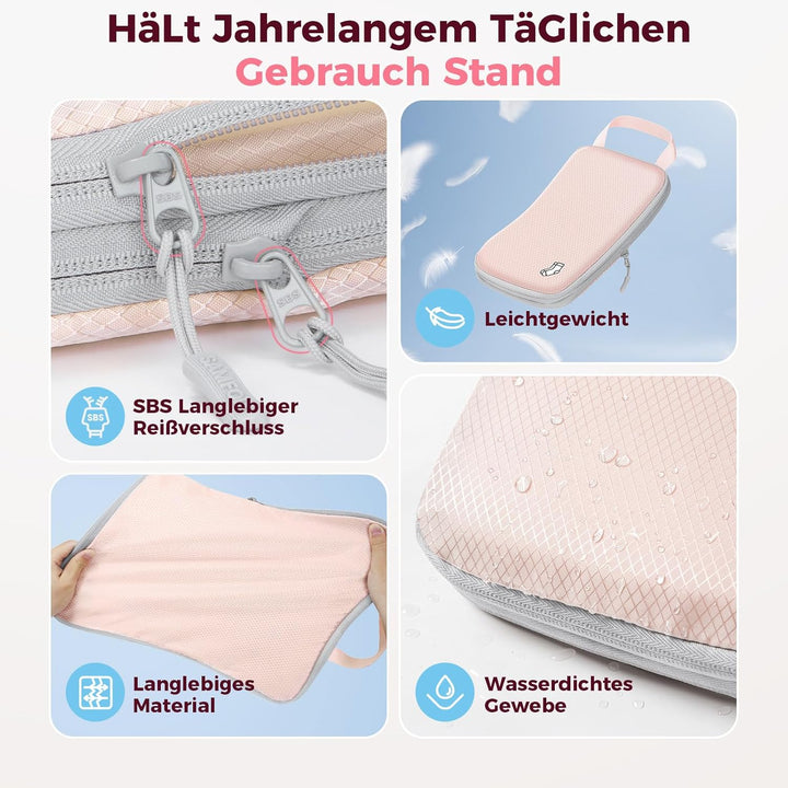 Koffer Organizer Packing Cubes Compression 8 Stück, Wasserdicht PackwüRfel Koffer Organizer Set,Trav