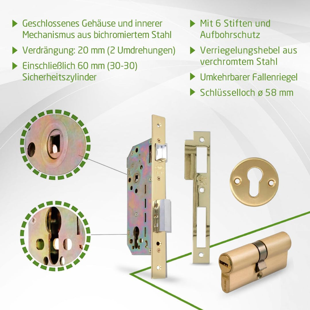 AMIG 8292 – Schloss 340 Messingüberzug Bunt, Bunt