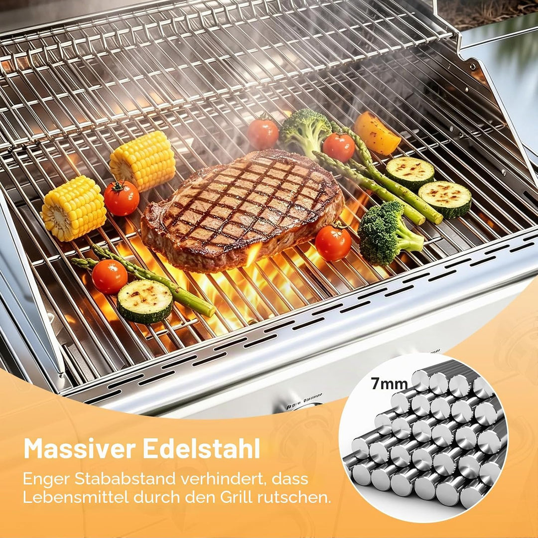 43,2 × 67 CM Edelstahl Grillroste für Nexgrill 4 Brenner 720-0830H 720-0670A 720-0783E 720-0958A, 5