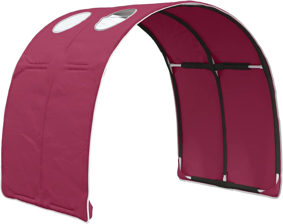 Bettunnel 2er Set Rot aus Polyester für Kingsize Betten, 211 x 67,5 x 2 cm, für Schlafzimmer, Innenb