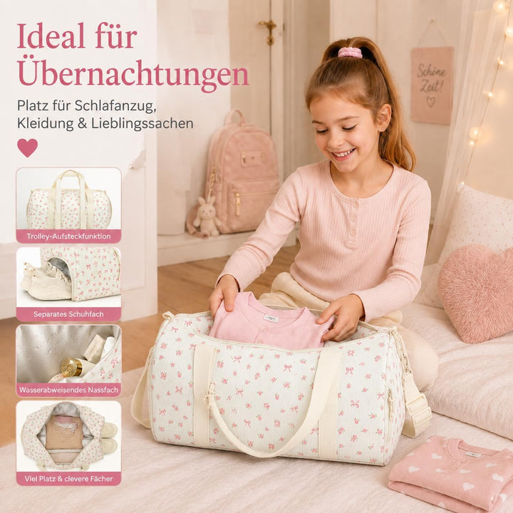 LOIDOU Sporttasche Reisetasche Frauen Mädchen Jungen Sporttasche mit grossem Schuhfach Nassfach Spor