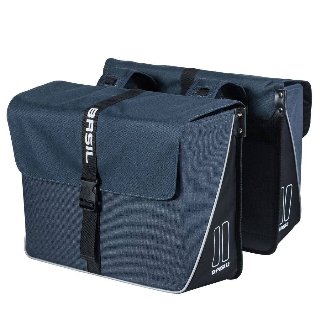 Basil Unisex – Erwachsene Forte Doppeltasche 41 x 15 x 43 cm Blue/Black, 41 x 15 x 43 cm Blue/Black