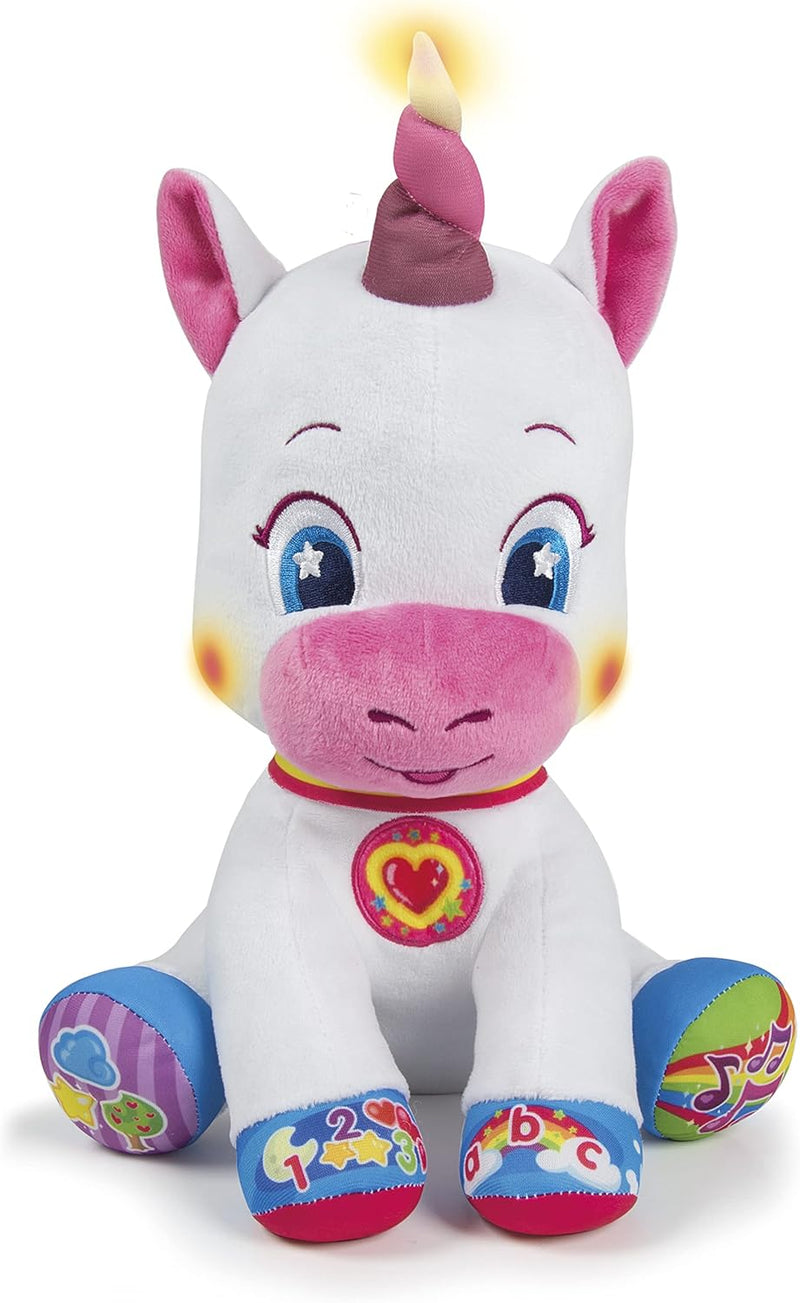 Clementoni 50544 Baby Interaktive Plüsch Einhorn Elektronisch Sprechendes Lernspielzeug für Kinder a