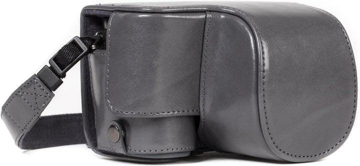 MegaGear Sony Alpha A6500 (16-50 mm) Ever Ready Leder Kamera-Case mit Trageriemen und Batteriezugang