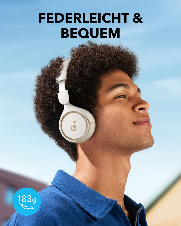 soundcore H30i Kabellose On-Ear Kopfhörer, Faltbares Design, Purer Bass, 70h Wiedergabe, Bluetooth 5