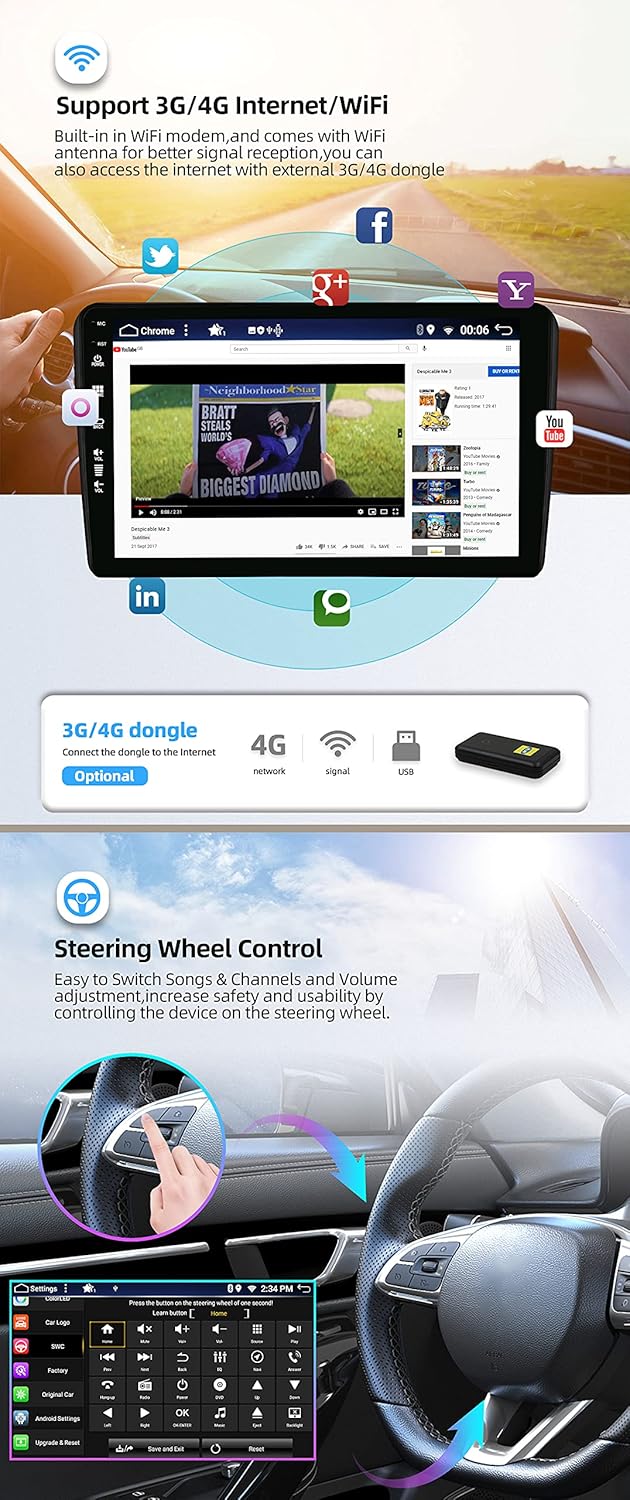 JOYX - [6G+128G] - Android 15 Autoradio Passt für Audi A3 8P (2003-2012) / S3 8P / RS3 - Kabellos Ca