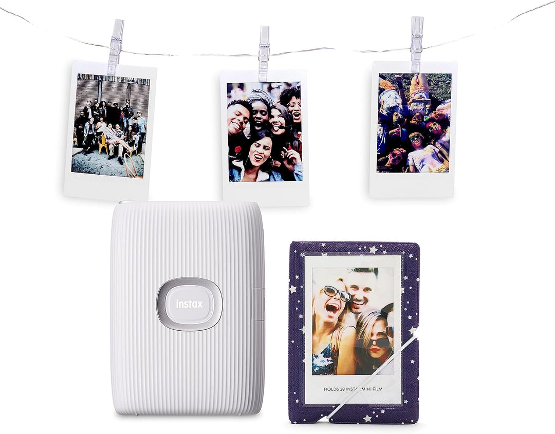 INSTAX Limited Edition Mini LINK2 Smartphone Printer Bundle, Clay White Clay White Bundle, Clay Whit