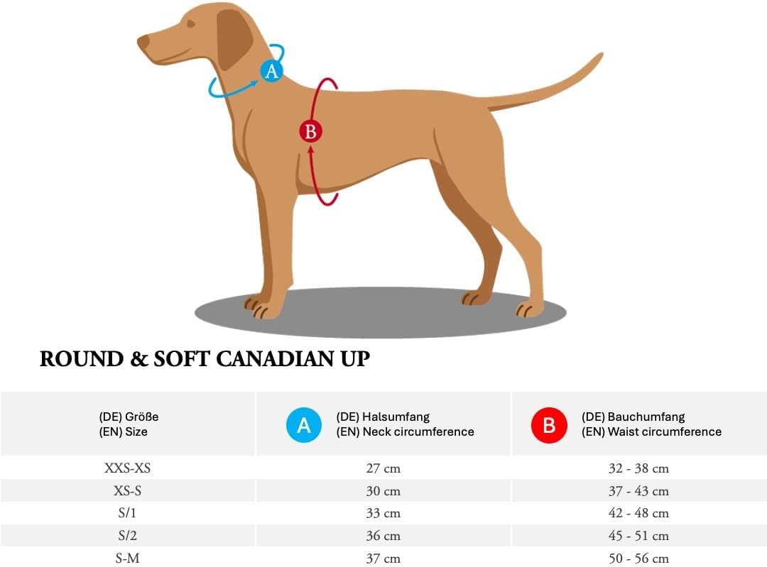 Hunter Hundegeschirr Round &amp; Soft Canadian UP, Farbe: Cognac, weiches, geschmeidiges Leder, rundgenä