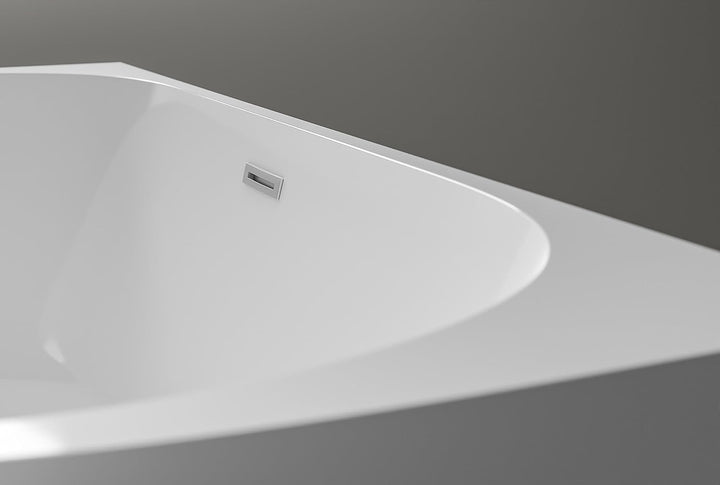 BERNSTEIN Freistehende Badewanne aus Sanitäracryl Wanne mit Doppelwandiger Konstruktion 170 x 80 x 5