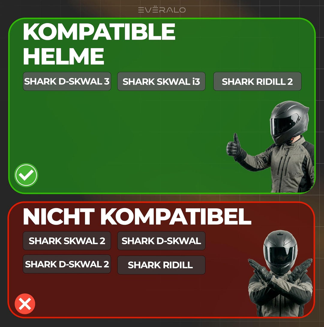 Antibeschlag Linse Kompatibel mit Visier Shark VZ400 - Dskwal 3 - Ridill 2 - Skwal i3 - Skwal Cup –