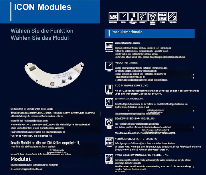 Airflow iCON Timermodul für 240 V-Lüfter